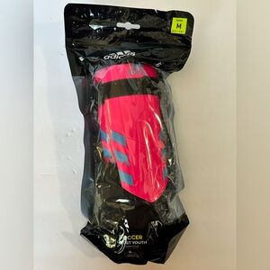 Adidas Pink and Blue Ghost Youth Soccer Shin Guards medium
